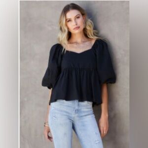 Elegant Black Women's Top